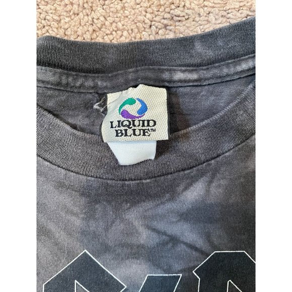 Vintage Rare 90s ACDC Back in Black Liquid Blue Shirt - Picture 4 of 4